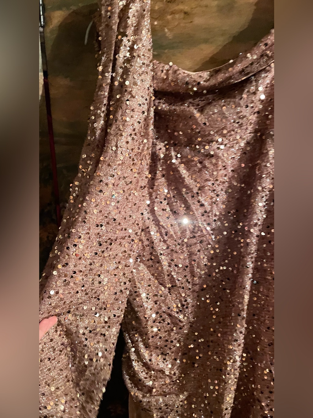 Sparkling Sequin Maxi Dress In Dusty Rose — image 4 of 8